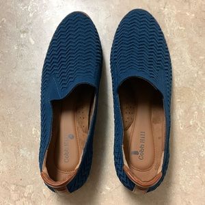 Cobb Hill Camryn Slip-On stone blue textile eco shoes size 9 NWOT